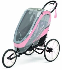Cybex Zeno Multisport Trailer Bundle - Black/Pink Frame + All Black Seat Pack -Babyzen || Baby Jogger Shop cybex zeno multisport trailer bundle black pink frame all black seat pack 185