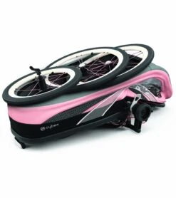 Cybex Zeno Multisport Trailer Bundle - Black/Pink Frame + All Black Seat Pack -Babyzen || Baby Jogger Shop cybex zeno multisport trailer bundle black pink frame all black seat pack 187