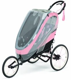 Cybex Zeno Multisport Trailer Bundle - Black/Pink Frame + Medal Grey Seat Pack -Babyzen || Baby Jogger Shop cybex zeno multisport trailer bundle black pink frame medal grey seat pack 191