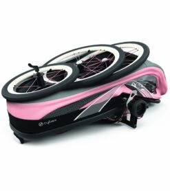 Cybex Zeno Multisport Trailer Bundle - Black/Pink Frame + Medal Grey Seat Pack -Babyzen || Baby Jogger Shop cybex zeno multisport trailer bundle black pink frame medal grey seat pack 193