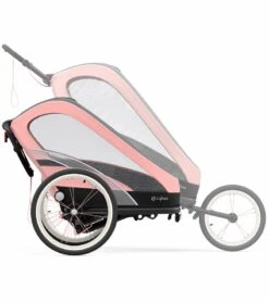 Cybex Zeno Multisport Trailer Bundle - Black/Pink Frame + Silver Pink Seat Pack -Babyzen || Baby Jogger Shop cybex zeno multisport trailer bundle black pink frame silver pink seat pack 151