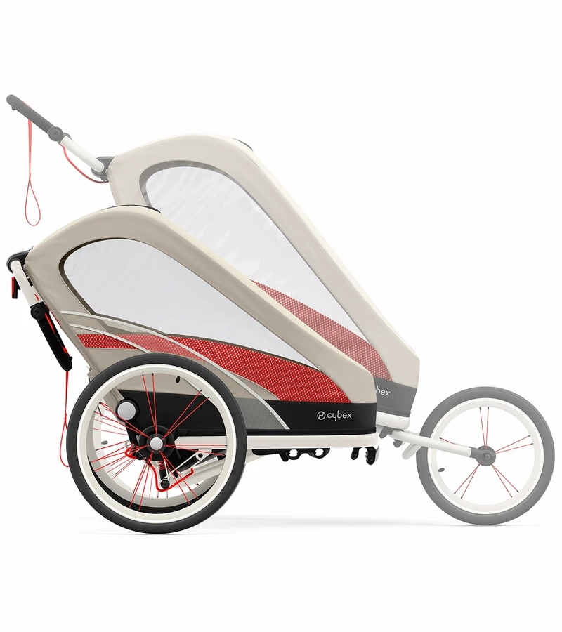 Cybex Zeno Multisport Trailer Bundle - Cream/Orange Frame + All Black Seat Pack 5 Cybex Zeno Multisport Trailer Bundle - Cream/Orange Frame + All Black Seat Pack - Image 3