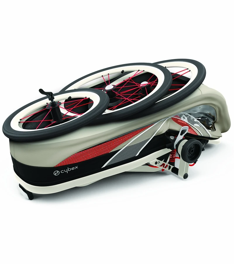 Cybex Zeno Multisport Trailer Bundle - Cream/Orange Frame + All Black Seat Pack 9 Cybex Zeno Multisport Trailer Bundle - Cream/Orange Frame + All Black Seat Pack - Image 7