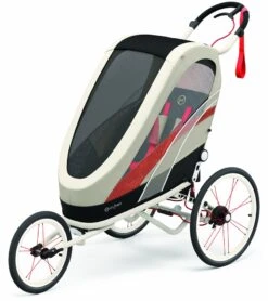 Cybex Zeno Multisport Trailer Bundle - Cream/Orange Frame + Bleached Sand Seat Pack