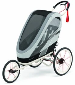 Cybex Zeno Multisport Trailer Bundle - Cream/Orange Frame + Medal Grey Seat Pack