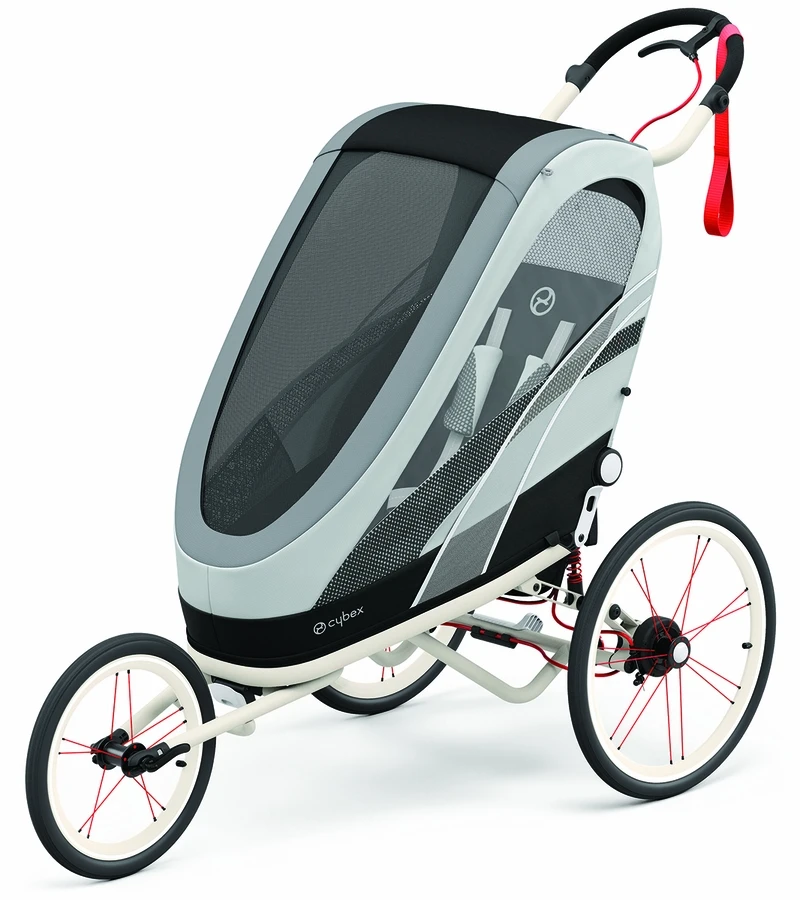 Cybex Zeno Multisport Trailer Bundle - Cream/Orange Frame + Medal Grey Seat Pack 3 Cybex Zeno Multisport Trailer Bundle - Cream/Orange Frame + Medal Grey Seat Pack