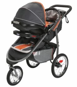 Graco FastAction Fold Click Connect Jogging Stroller - Tangerine -Babyzen || Baby Jogger Shop graco fastaction fold click connect jogging stroller tangerine 440