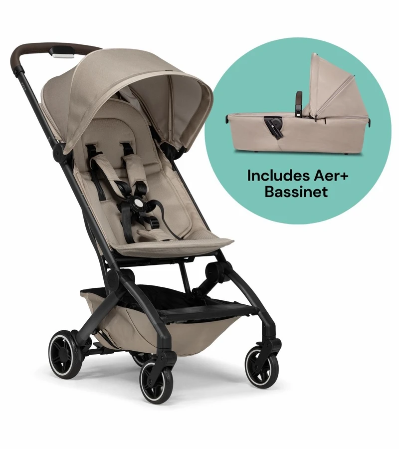 Joolz Aer+ Lightweight Compact Stroller + Bassinet Bundle - Lovely Taupe 3 Joolz Aer+ Lightweight Compact Stroller + Bassinet Bundle - Lovely Taupe