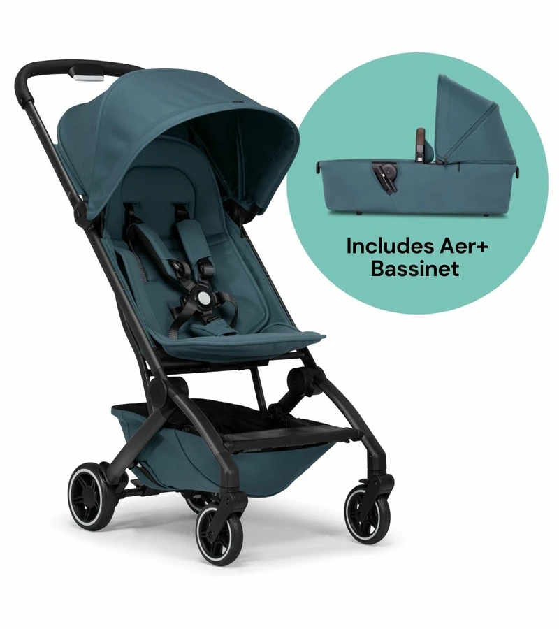 Joolz Aer+ Lightweight Compact Stroller + Bassinet Bundle - Ocean Blue 3 Joolz Aer+ Lightweight Compact Stroller + Bassinet Bundle - Ocean Blue