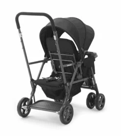 Joovy Caboose Too Sit And Stand Tandem Double Stroller - Graphite / Black -Babyzen || Baby Jogger Shop joovy caboose too sit and stand tandem double stroller graphite black 152