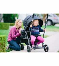 Joovy Caboose Too Sit And Stand Tandem Double Stroller - Graphite / Black -Babyzen || Baby Jogger Shop joovy caboose too sit and stand tandem double stroller graphite black 156