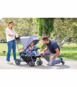 Joovy Caboose UL Double Stroller - Slate -Babyzen || Baby Jogger Shop joovy caboose ul double stroller slate 141