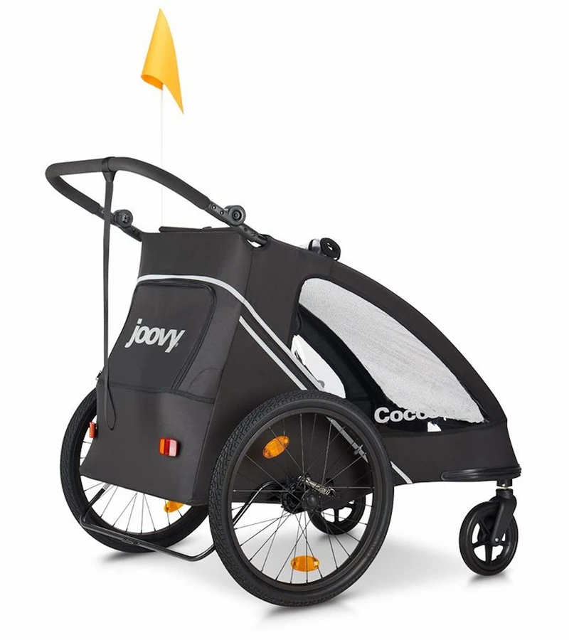 Joovy CocoonX2 Double Stroller And Bike Trailer - Black 4 Joovy CocoonX2 Double Stroller And Bike Trailer - Black - Image 2
