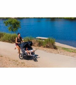 Joovy Zoom X2 Lightweight Jogging Side By Side Double Stroller - Forged Iron -Babyzen || Baby Jogger Shop joovy zoom x2 lightweight jogging side by side double stroller forged iron 30