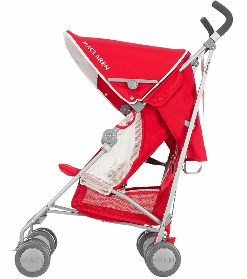 Maclaren 2016/2017 Globetrotter Umbrella Stroller - Cardinal/White 4 Maclaren 2016/2017 Globetrotter Umbrella Stroller - Cardinal/White - Image 2
