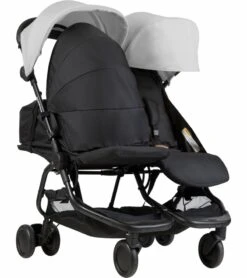 Mountain Buggy Nano Duo Double Stroller - Silver -Babyzen || Baby Jogger Shop mountain buggy nano duo double stroller silver 49