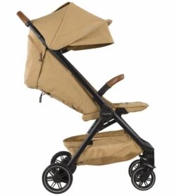 Nuna TRVL Self-Folding Compact Stroller - Camel -Babyzen || Baby Jogger Shop nuna trvl self folding compact stroller camel 152