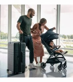 Nuna TRVL Self-Folding Compact Stroller - Camel -Babyzen || Baby Jogger Shop nuna trvl self folding compact stroller camel 154