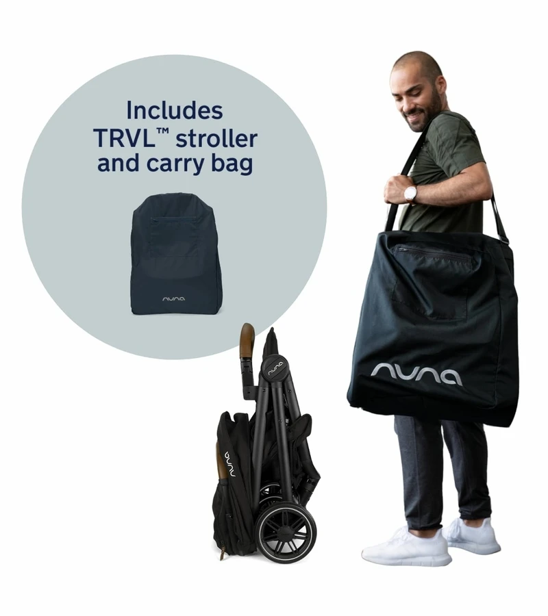 Nuna TRVL Self-Folding Compact Stroller - Caviar 4 Nuna TRVL Self-Folding Compact Stroller - Caviar - Image 2