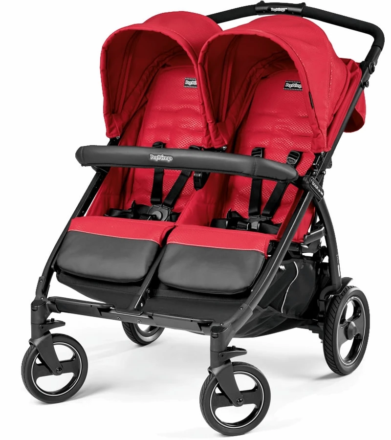 Peg Perego Book For Two Side By Side Double Stroller - Mod Red 3 Peg Perego Book For Two Side By Side Double Stroller - Mod Red