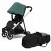 Thule Shine Stroller + Bassinet Bundle - Mallard Green / Black -Babyzen || Baby Jogger Shop thule shine stroller bassinet bundle mallard green black 138