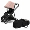 Thule Shine Stroller + Bassinet Bundle - Misty Rose / Black 1 Thule Shine Stroller + Bassinet Bundle - Misty Rose / Black -Babyzen || Baby Jogger Shop thule shine stroller bassinet bundle misty rose black 136