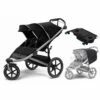 Thule Urban Glide 2 Double Jogging Stroller + Essentials Bundle - Jet Black 1 Thule Urban Glide 2 Double Jogging Stroller + Essentials Bundle - Jet Black -Babyzen || Baby Jogger Shop thule urban glide 2 double jogging stroller essentials bundle jet black 94