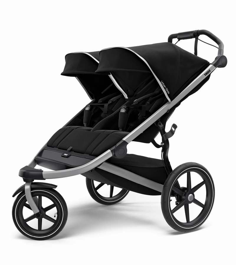 Thule Urban Glide 2 Double Jogging Stroller + Essentials Bundle - Jet Black 4 Thule Urban Glide 2 Double Jogging Stroller + Essentials Bundle - Jet Black - Image 2