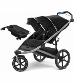 Thule Urban Glide 2 Double Jogging Stroller + Sport Organizer - Black