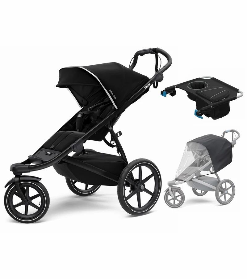 Thule Urban Glide 2 Single Jogging Stroller + Essentials Bundle - Black 3 Thule Urban Glide 2 Single Jogging Stroller + Essentials Bundle - Black