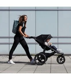 Thule Urban Glide 2 Single Jogging Stroller + Water Bottle Cage Bundle - Black -Babyzen || Baby Jogger Shop thule urban glide 2 single jogging stroller water bottle cage bundle black 181