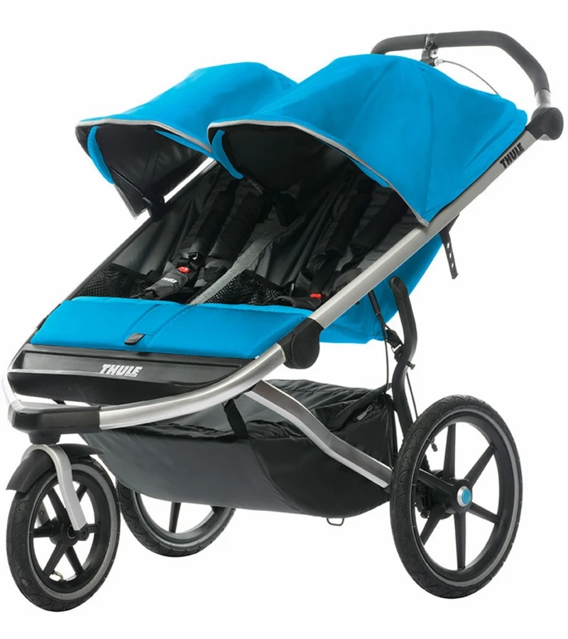 Thule Urban Glide Double Jogging Stroller - Thule Blue 3 Thule Urban Glide Double Jogging Stroller - Thule Blue