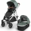 UPPAbaby 2018 / 2019 Vista Stroller - Emmett (Green Melange/Silver/Saddle Leather)