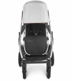 UPPAbaby Cruz V2 Stroller + Bassinet - Bryce (White Marl/Silver/Chestnut Leather) -Babyzen || Baby Jogger Shop uppababy cruz v2 stroller bryce white marl silver chestnut leather 37