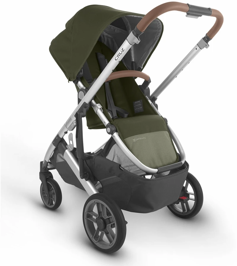 UPPAbaby Cruz V2 Stroller - Hazel (Olive/Silver/Saddle Leather) 4 UPPAbaby Cruz V2 Stroller - Hazel (Olive/Silver/Saddle Leather) - Image 2