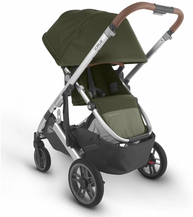 UPPAbaby Cruz V2 Stroller - Hazel (Olive/Silver/Saddle Leather) 5 UPPAbaby Cruz V2 Stroller - Hazel (Olive/Silver/Saddle Leather) - Image 3