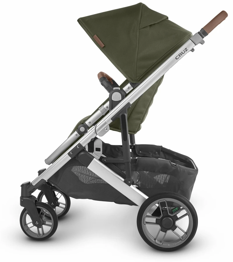 UPPAbaby Cruz V2 Stroller - Hazel (Olive/Silver/Saddle Leather) 6 UPPAbaby Cruz V2 Stroller - Hazel (Olive/Silver/Saddle Leather) - Image 4