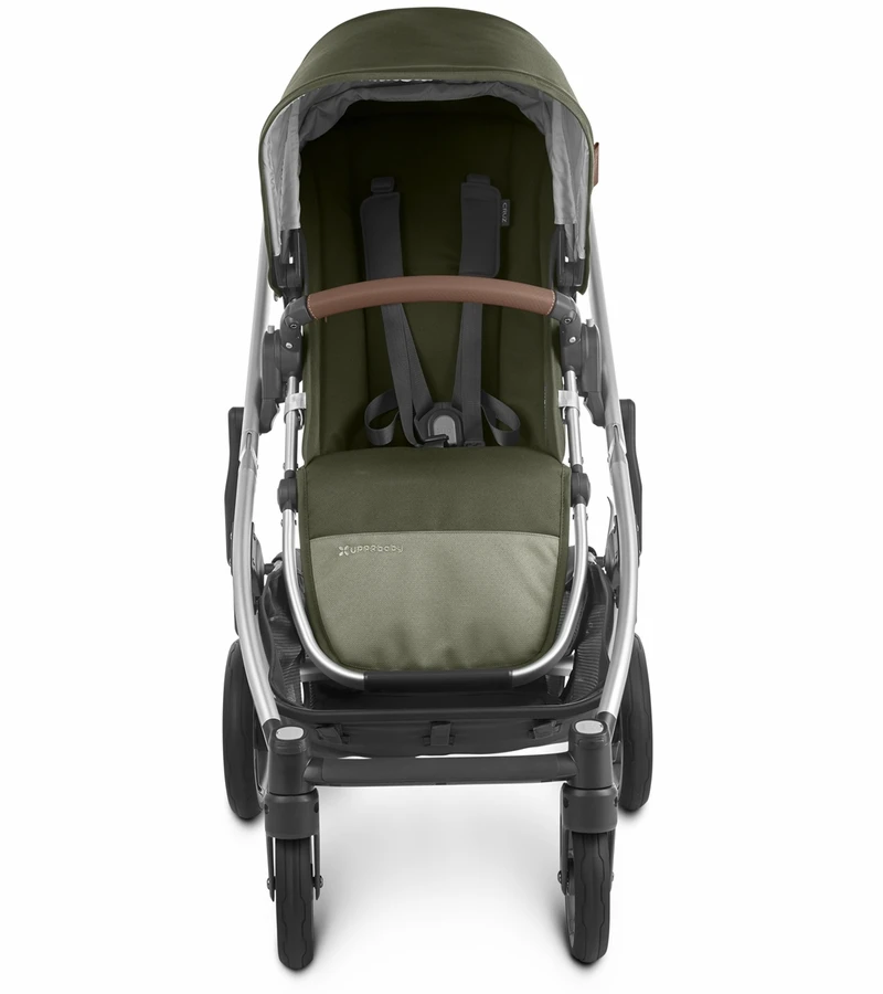 UPPAbaby Cruz V2 Stroller - Hazel (Olive/Silver/Saddle Leather) 8 UPPAbaby Cruz V2 Stroller - Hazel (Olive/Silver/Saddle Leather) - Image 6