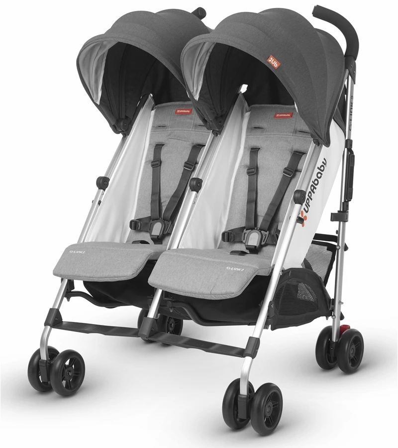 UPPAbaby G-LINK 2 Side By Side Double Stroller - Jordan (Charcoal Melange) 3 UPPAbaby G-LINK 2 Side By Side Double Stroller - Jordan (Charcoal Melange)