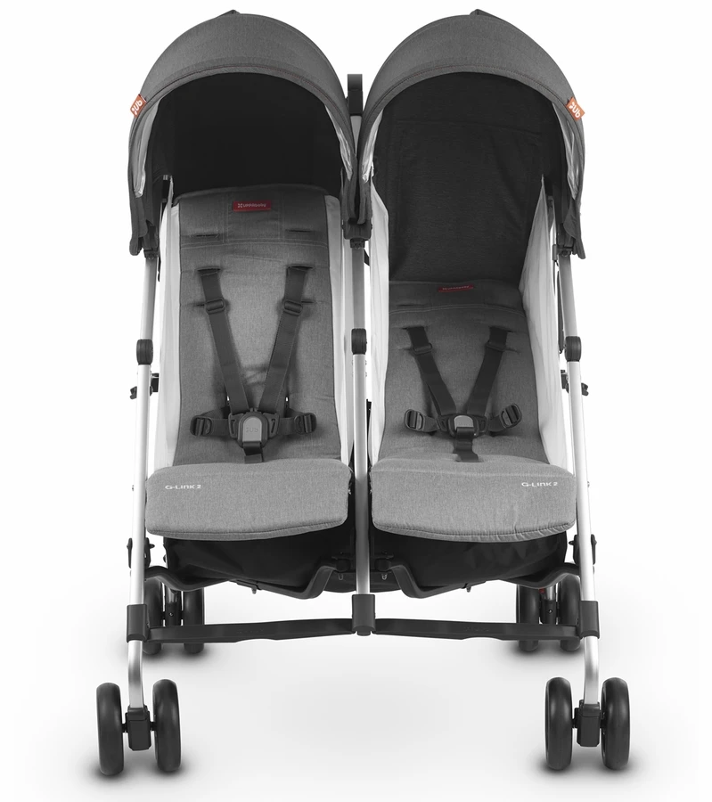UPPAbaby G-LINK 2 Side By Side Double Stroller - Jordan (Charcoal Melange) 5 UPPAbaby G-LINK 2 Side By Side Double Stroller - Jordan (Charcoal Melange) - Image 3