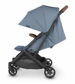 UPPAbaby MINU V2 Compact Stroller - Charlotte (Coastal Blue Melange / Carbon / Saddle Leather) -Babyzen || Baby Jogger Shop uppababy minu v2 compact stroller charlotte coastal blue melange carbon saddle leather 163