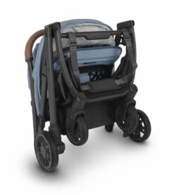 UPPAbaby MINU V2 Compact Stroller - Charlotte (Coastal Blue Melange / Carbon / Saddle Leather) -Babyzen || Baby Jogger Shop uppababy minu v2 compact stroller charlotte coastal blue melange carbon saddle leather 166