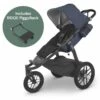 UPPAbaby Ridge Jogging Stroller + PiggyBack Ride-Along Bundle - Reggie (Slate Blue / Carbon) -Babyzen || Baby Jogger Shop uppababy ridge jogging stroller piggyback ride along bundle reggie slate blue carbon 76