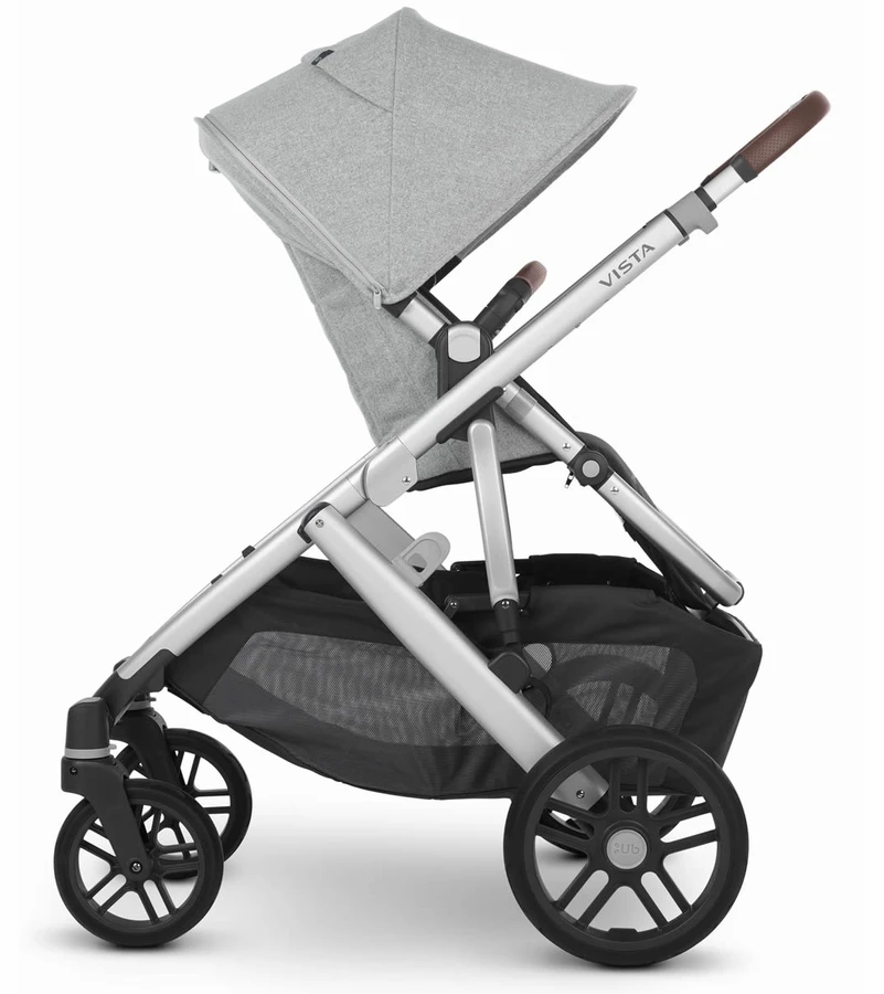 UPPAbaby Vista V2 Single-to-Double Stroller - Stella (Brushed Grey Melange) 8 UPPAbaby Vista V2 Single-to-Double Stroller - Stella (Brushed Grey Melange) - Image 6