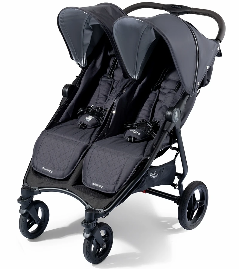 Valco Baby Slim Twin Double Stroller Sport Edition - Signature Grey 3 Valco Baby Slim Twin Double Stroller Sport Edition - Signature Grey
