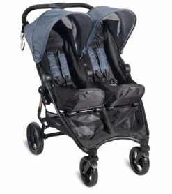Valco Baby Slim Twin Side By Side Double Stroller - Glacier -Babyzen || Baby Jogger Shop valco baby slim twin side by side double stroller glacier 24