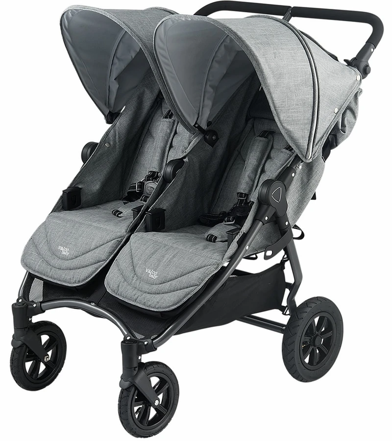Valco Neo Twin Tailormade Double Stroller - Grey Marle 4 Valco Neo Twin Tailormade Double Stroller - Grey Marle - Image 2